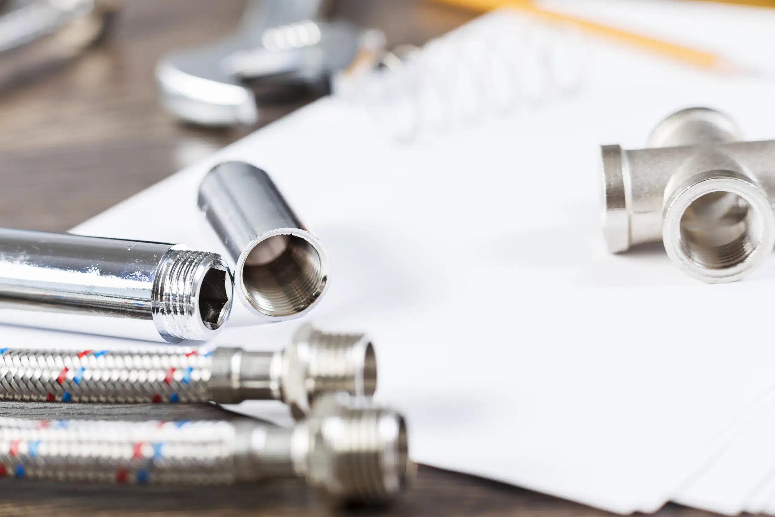 All,Kinds,Of,Plumbing,And,Tools,On,White,Paper